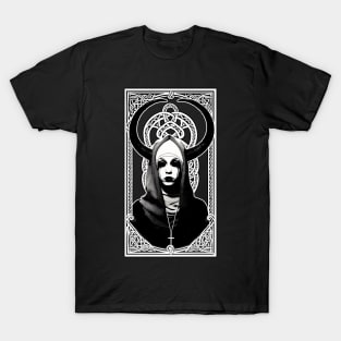 Occult Nun of the evil coven Horned Lilith priestess wiccan esoteric tee shirt T-Shirt